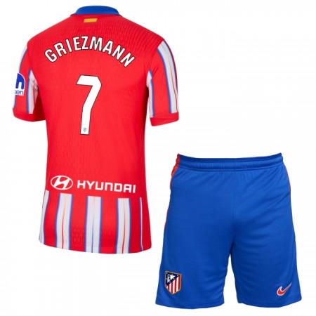 Koszulka Atlético Madryt Griezmann 7 Dziecięcy Domowe 2024-25 Koszulki Piłkarskie Krótki Rękaw
